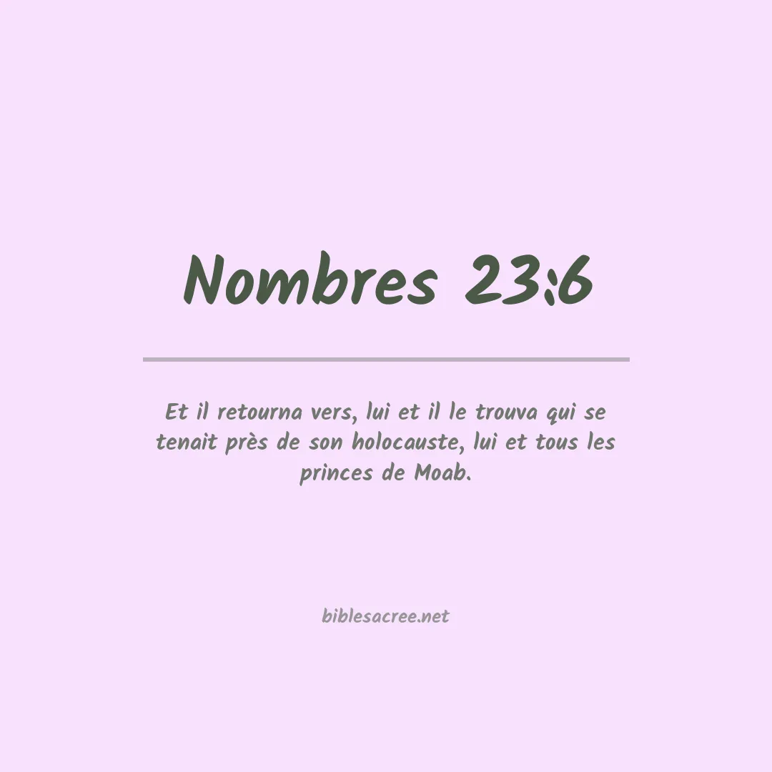 Nombres - 23:6