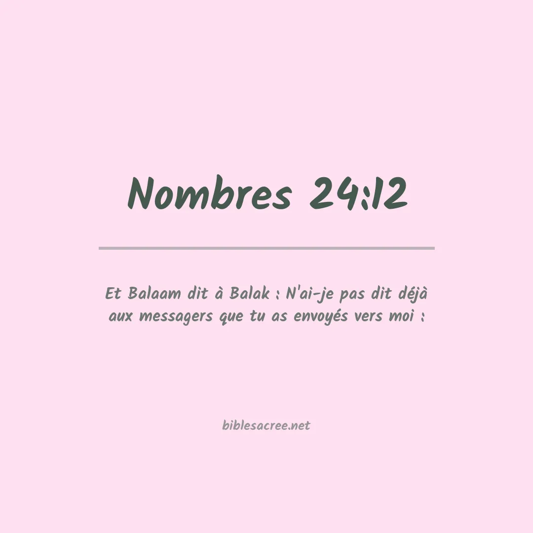 Nombres - 24:12