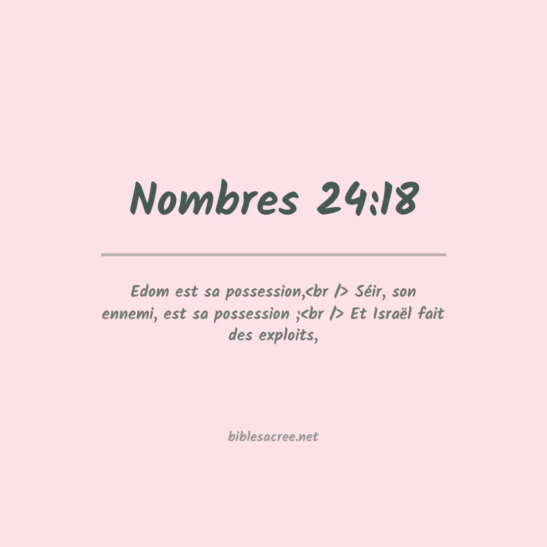 Nombres - 24:18