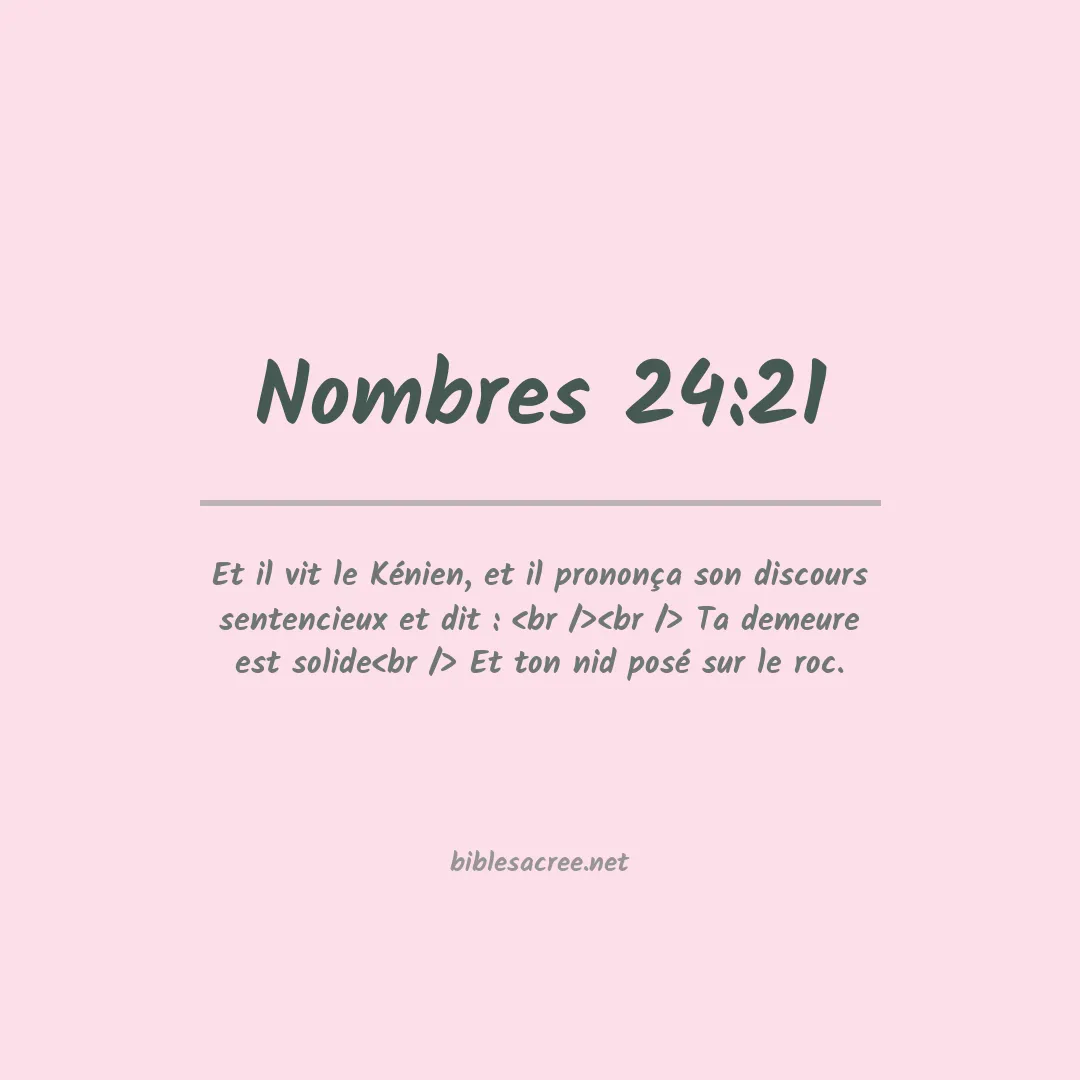 Nombres - 24:21