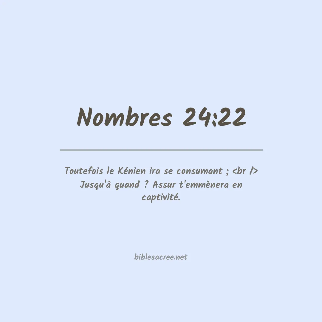 Nombres - 24:22