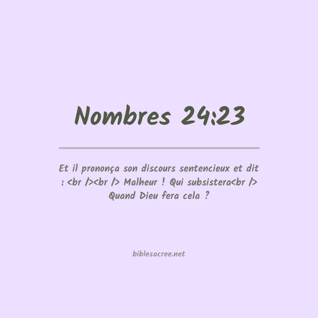 Nombres - 24:23