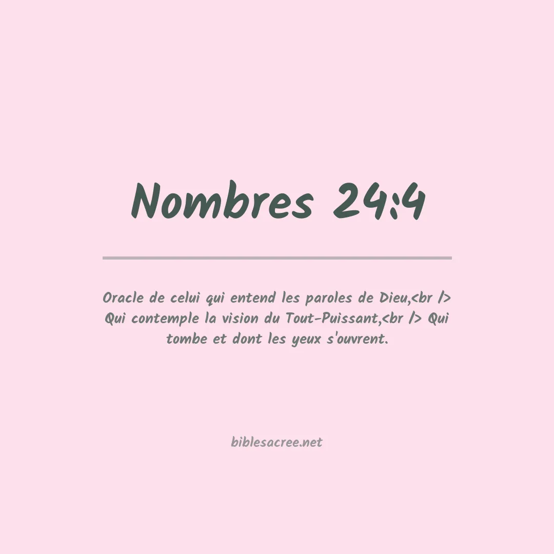 Nombres - 24:4