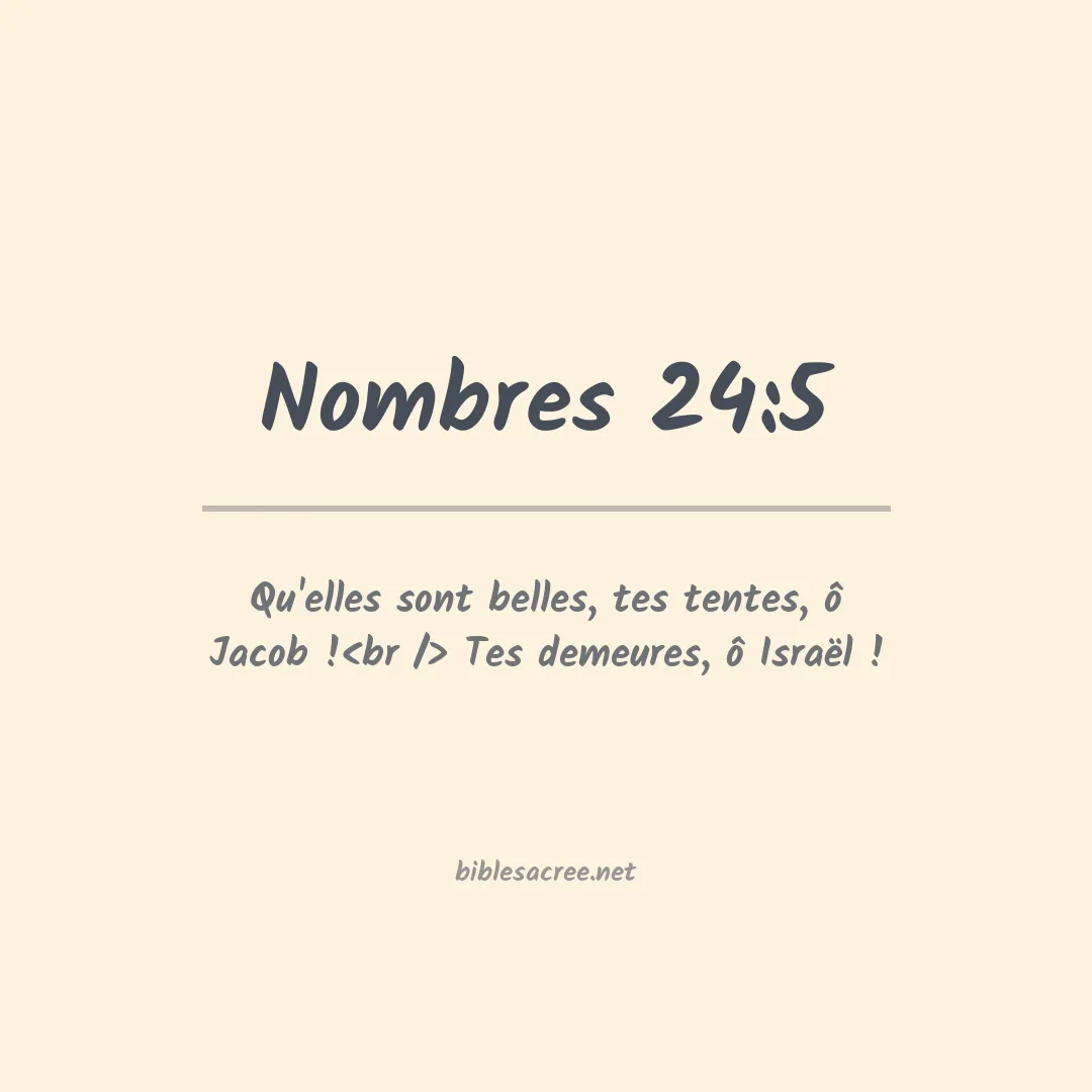 Nombres - 24:5