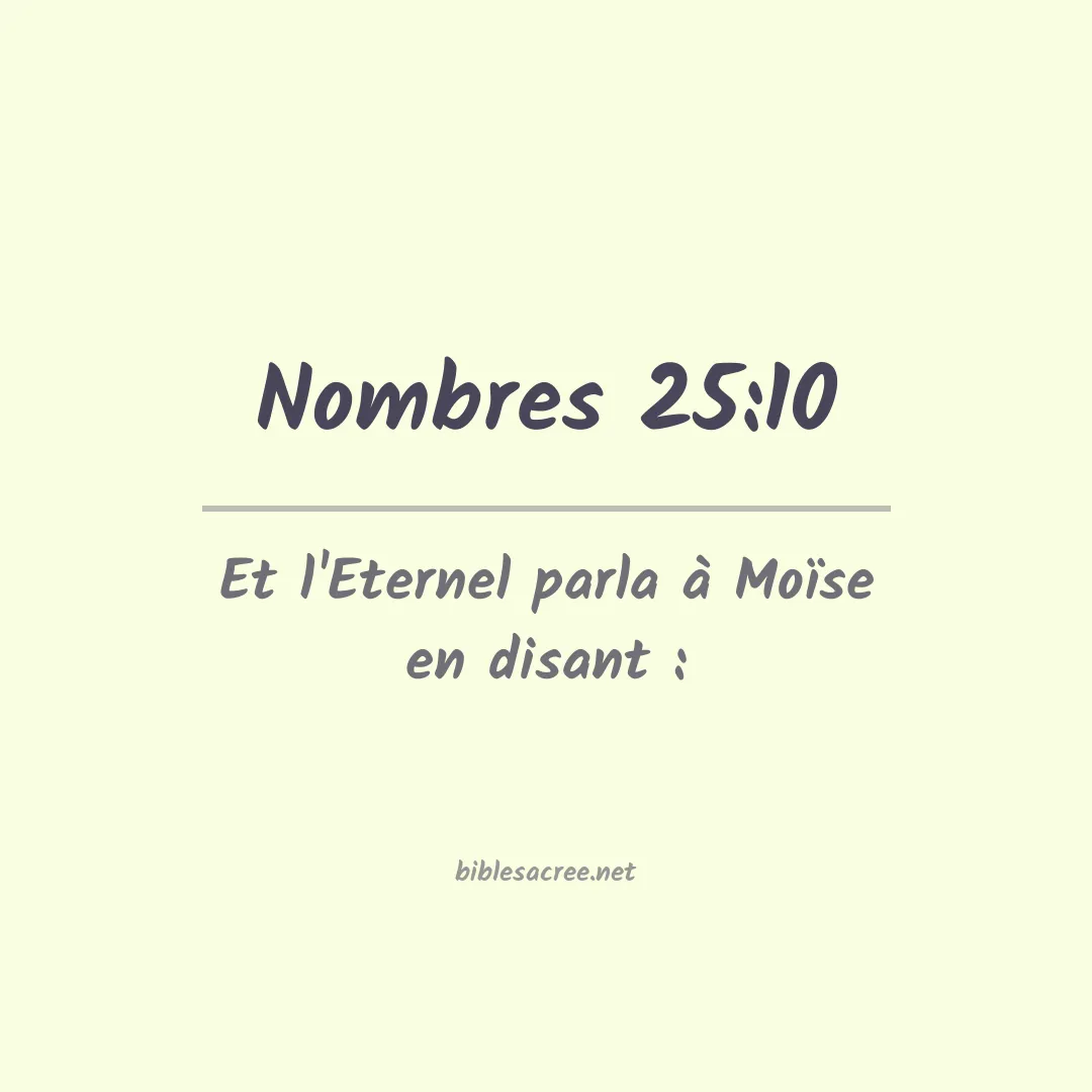 Nombres - 25:10