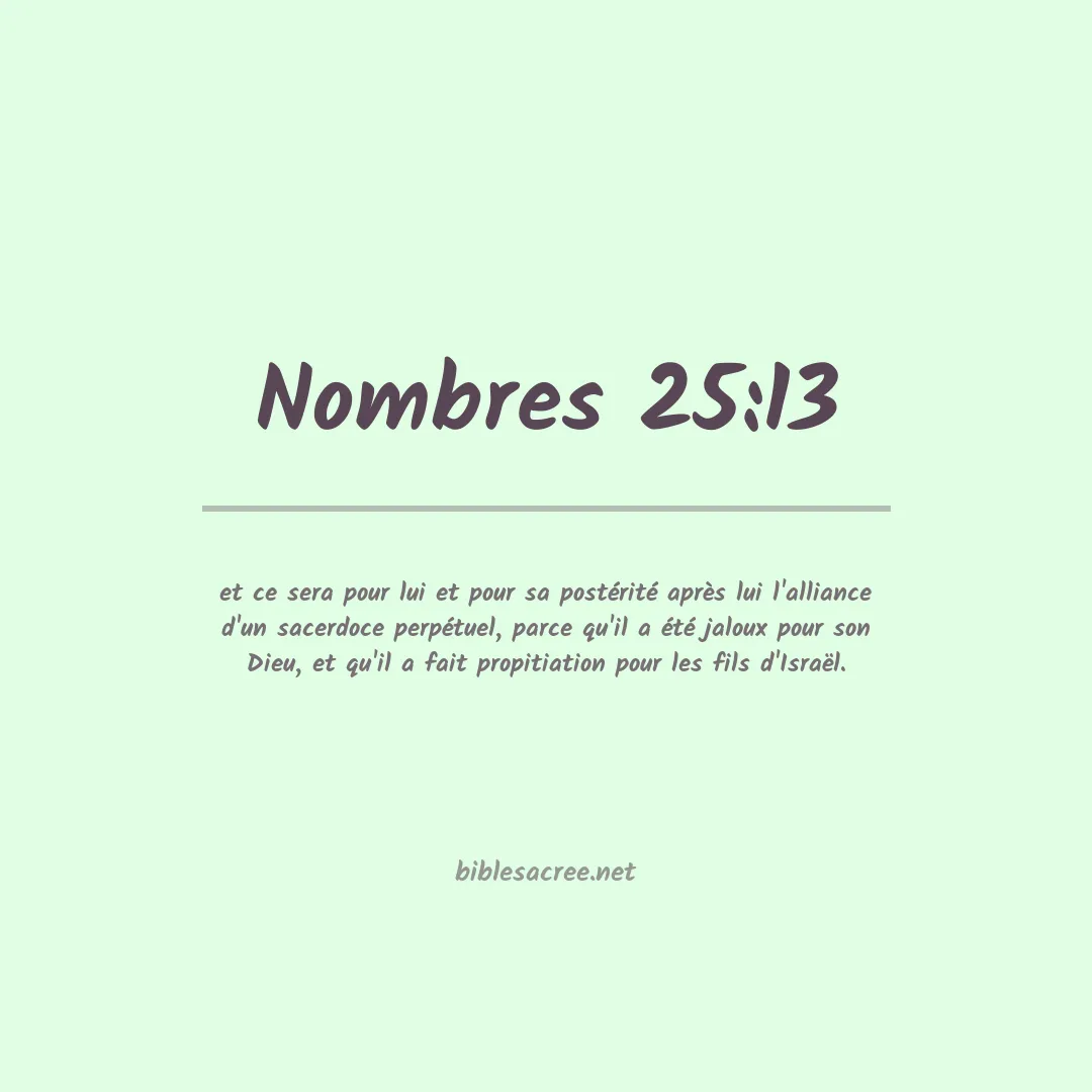 Nombres - 25:13