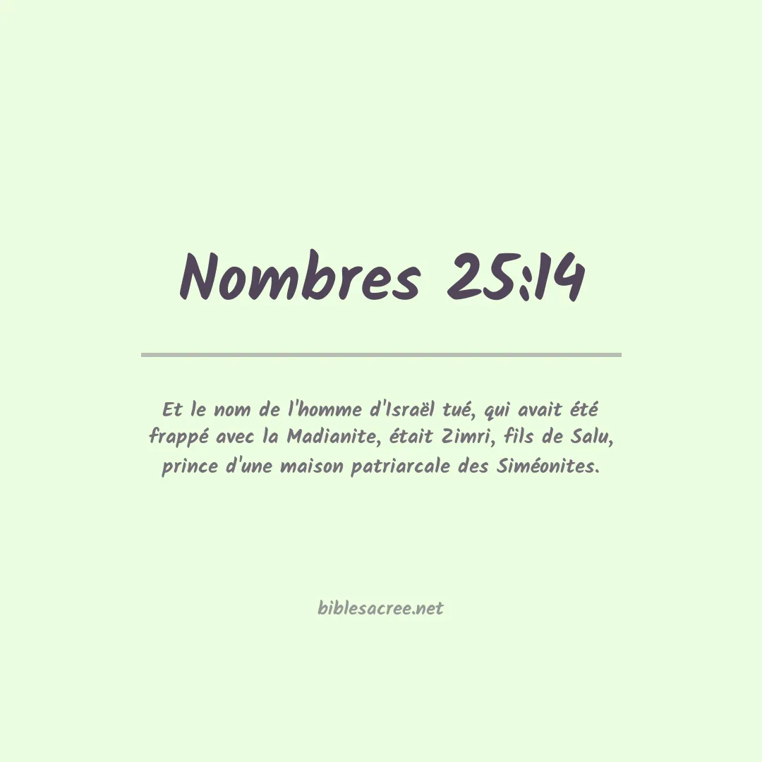 Nombres - 25:14