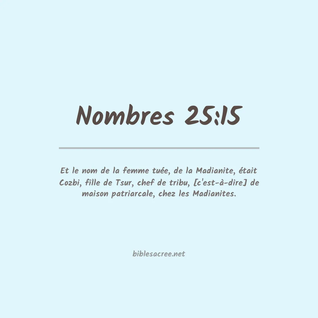 Nombres - 25:15