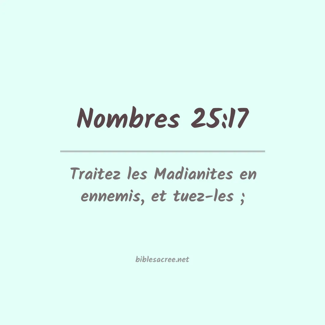 Nombres - 25:17