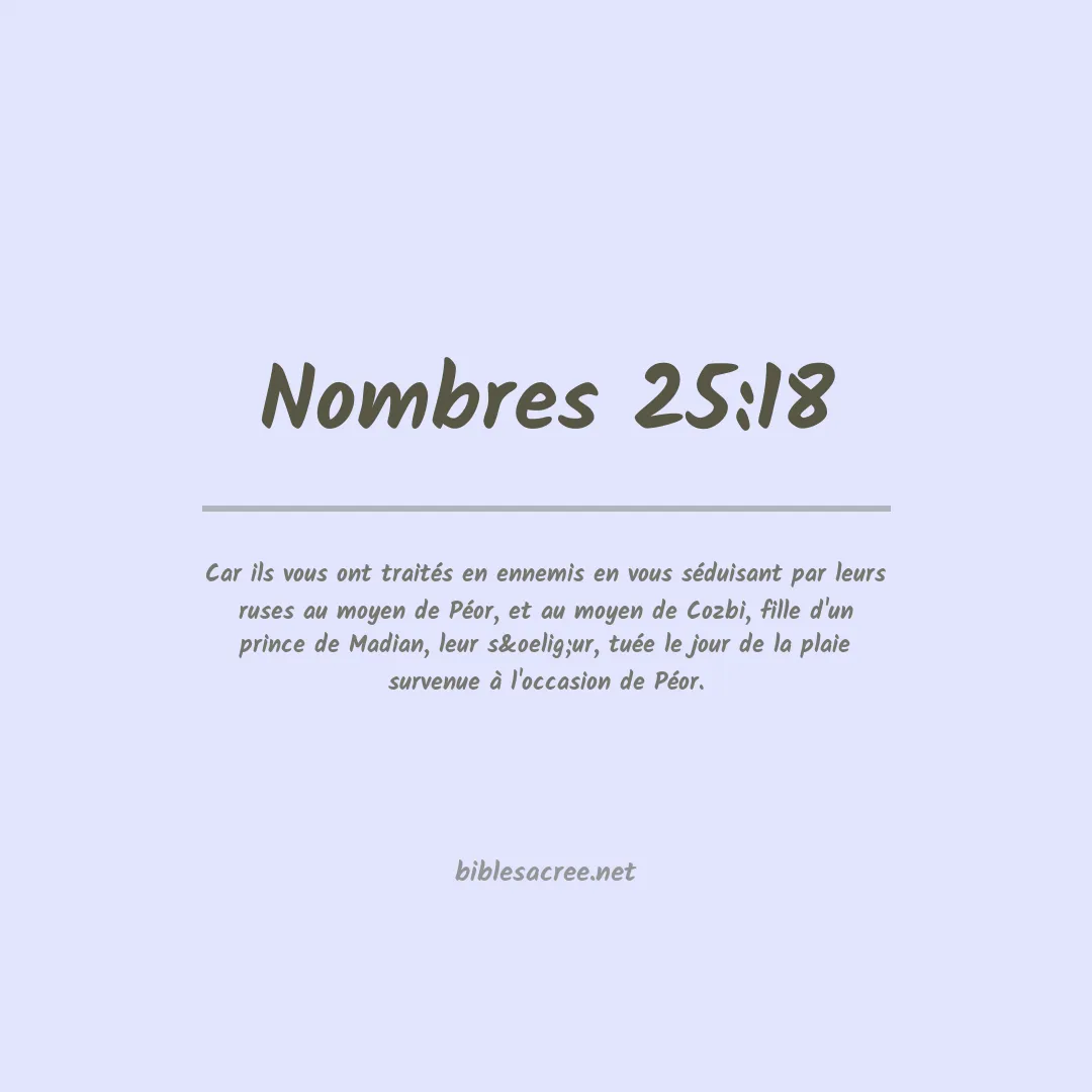 Nombres - 25:18