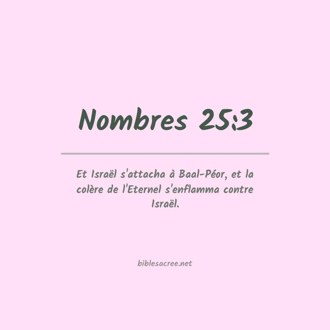 Nombres - 25:3