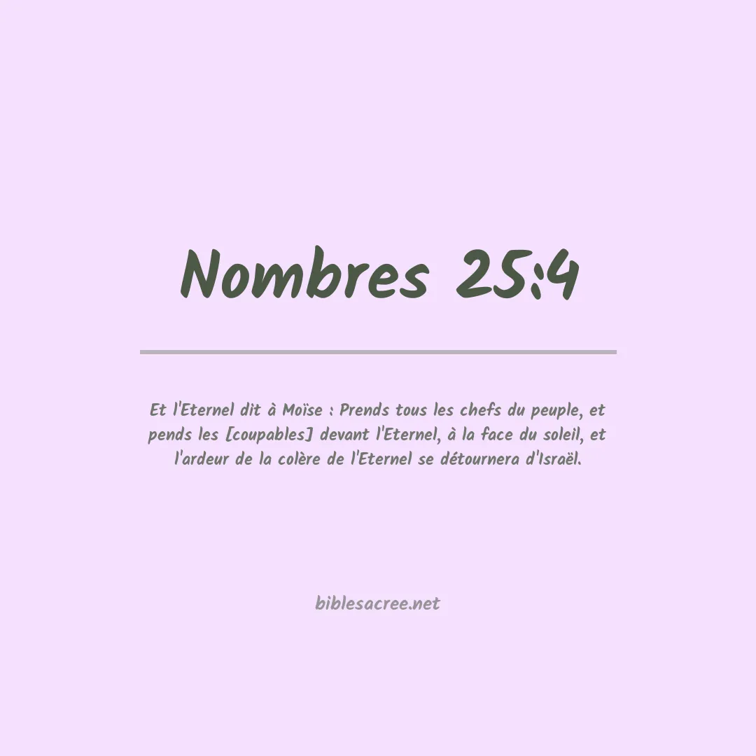 Nombres - 25:4