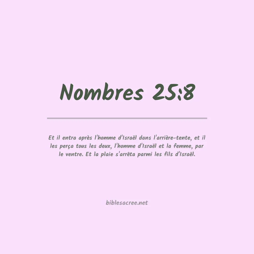 Nombres - 25:8