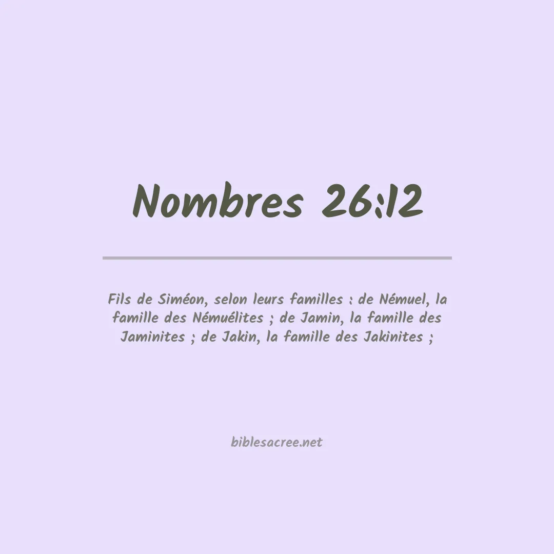 Nombres - 26:12