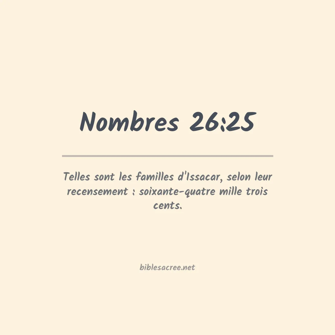 Nombres - 26:25