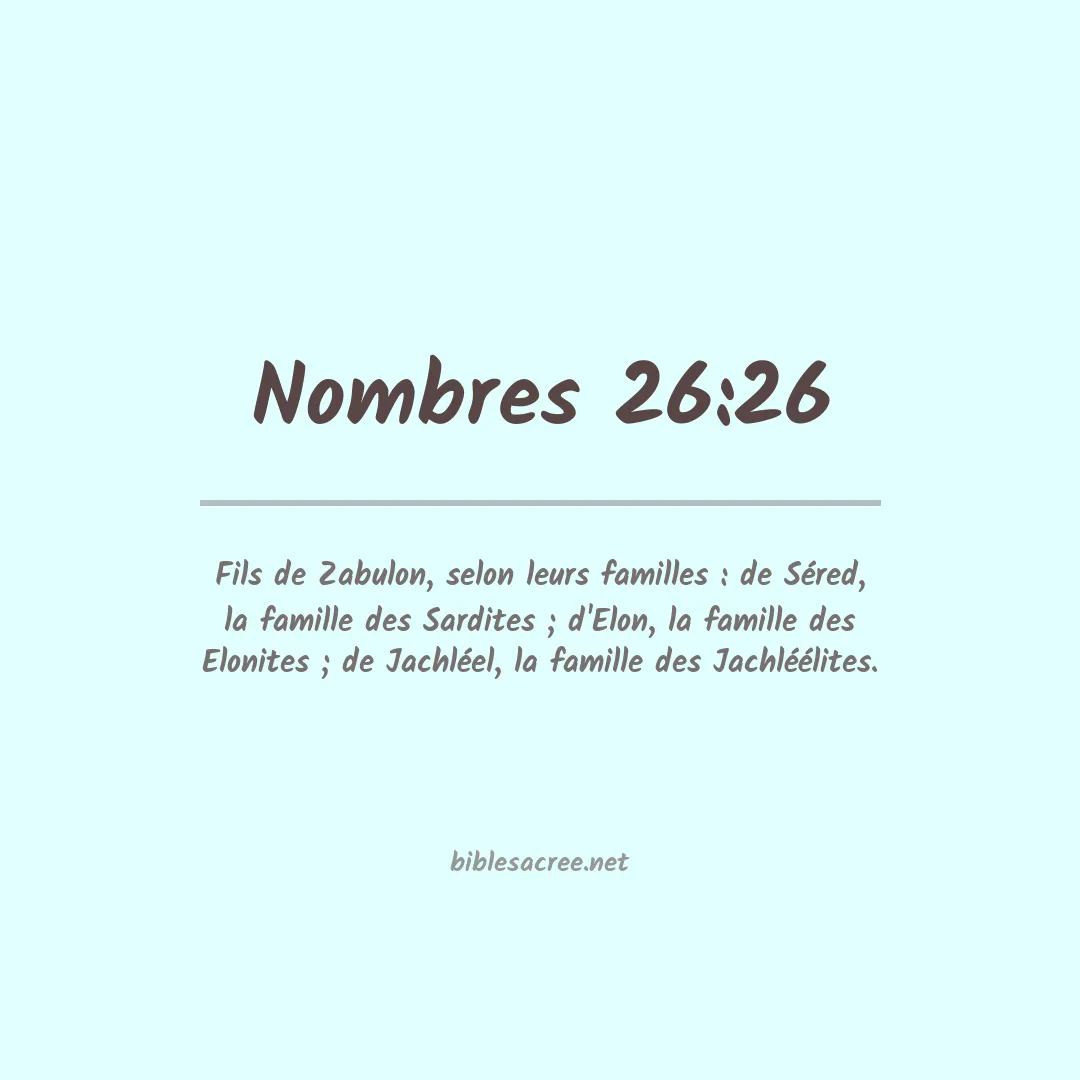 Nombres - 26:26