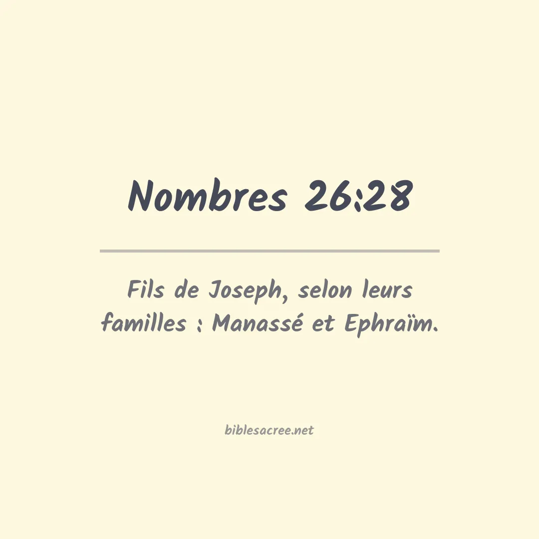 Nombres - 26:28