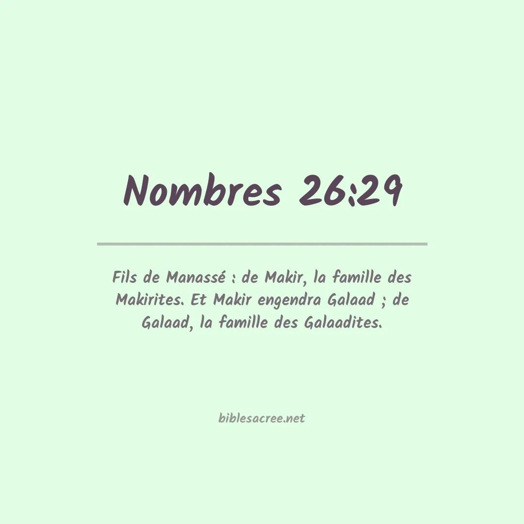 Nombres - 26:29