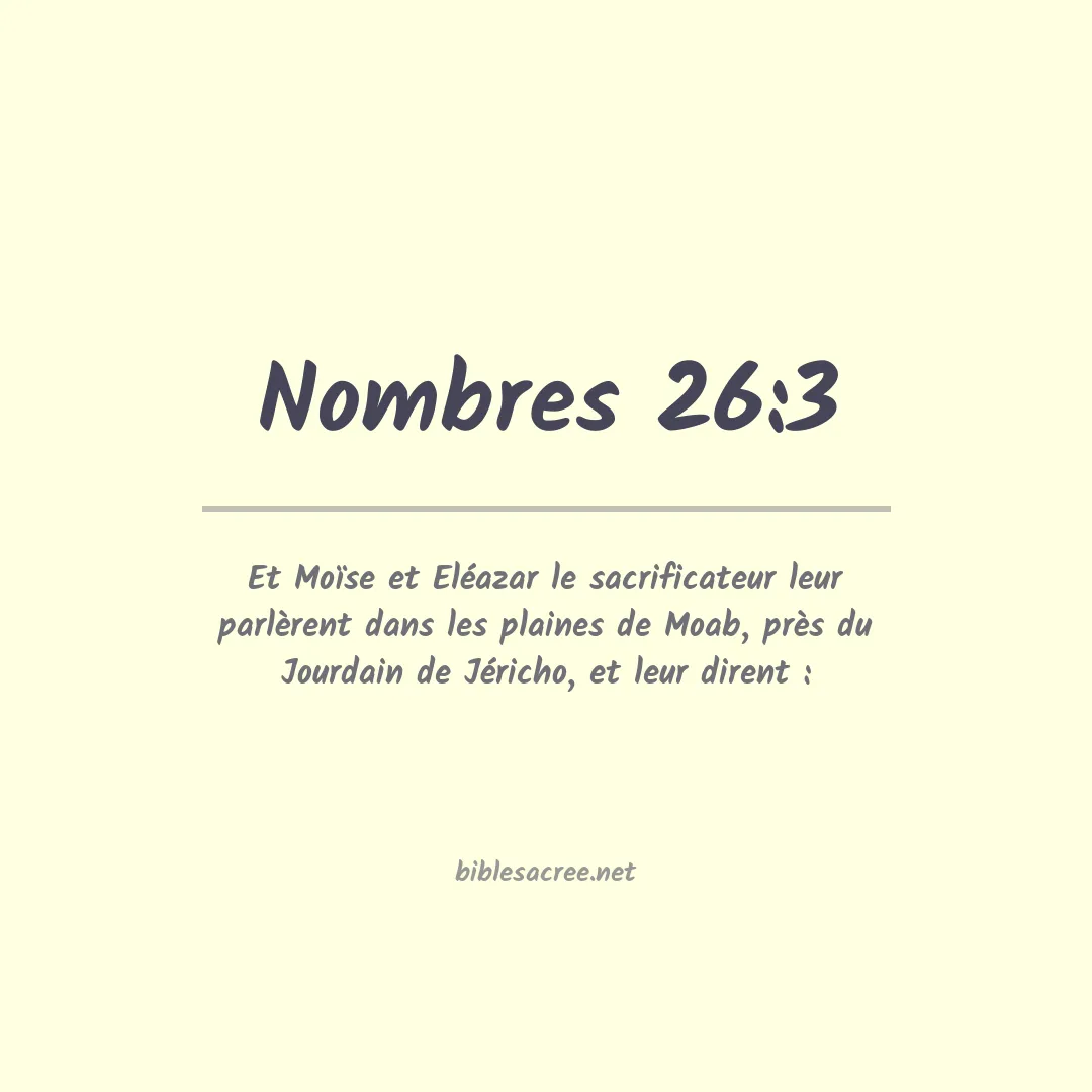 Nombres - 26:3