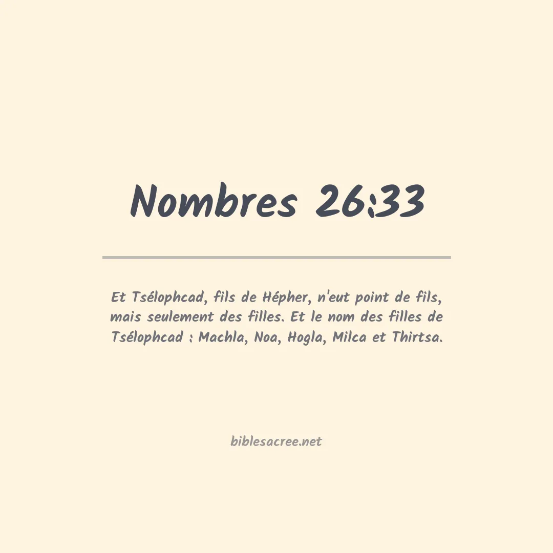 Nombres - 26:33