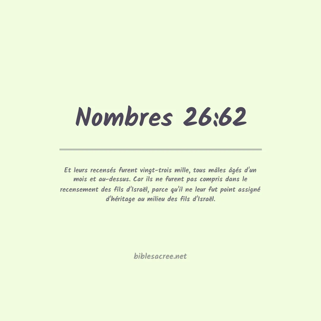Nombres - 26:62