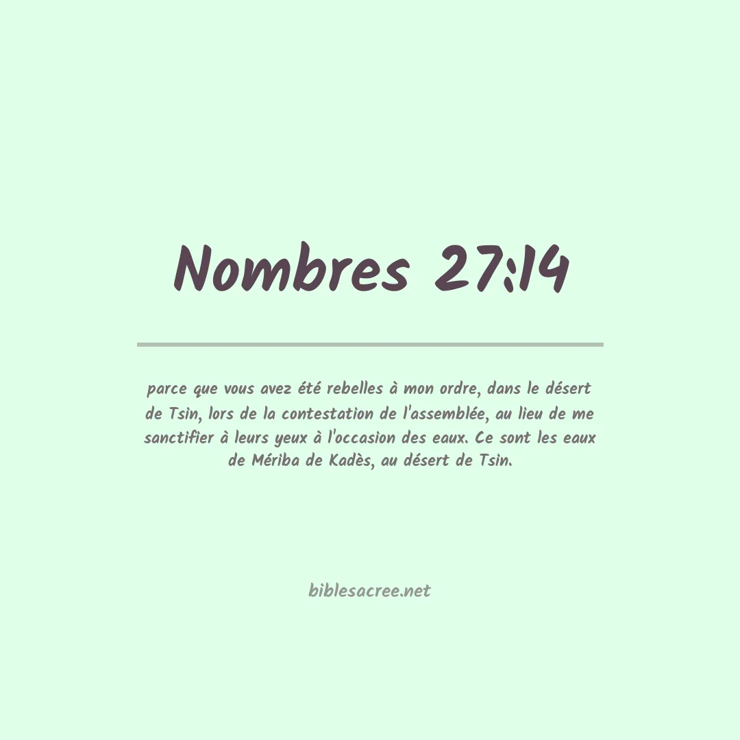 Nombres - 27:14
