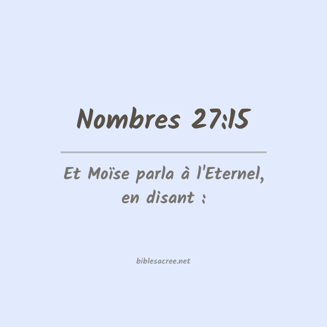 Nombres - 27:15