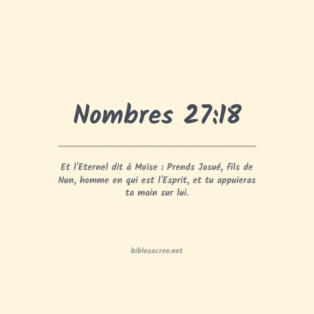 Nombres - 27:18