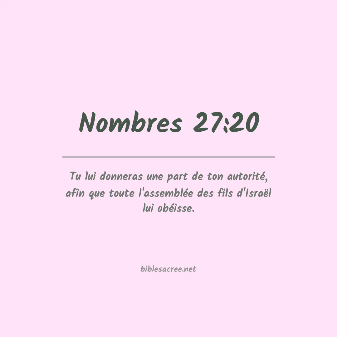 Nombres - 27:20