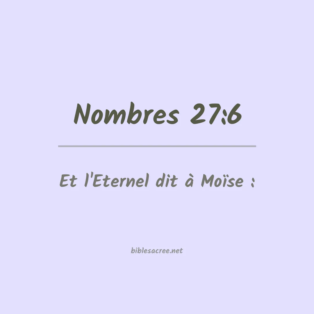 Nombres - 27:6