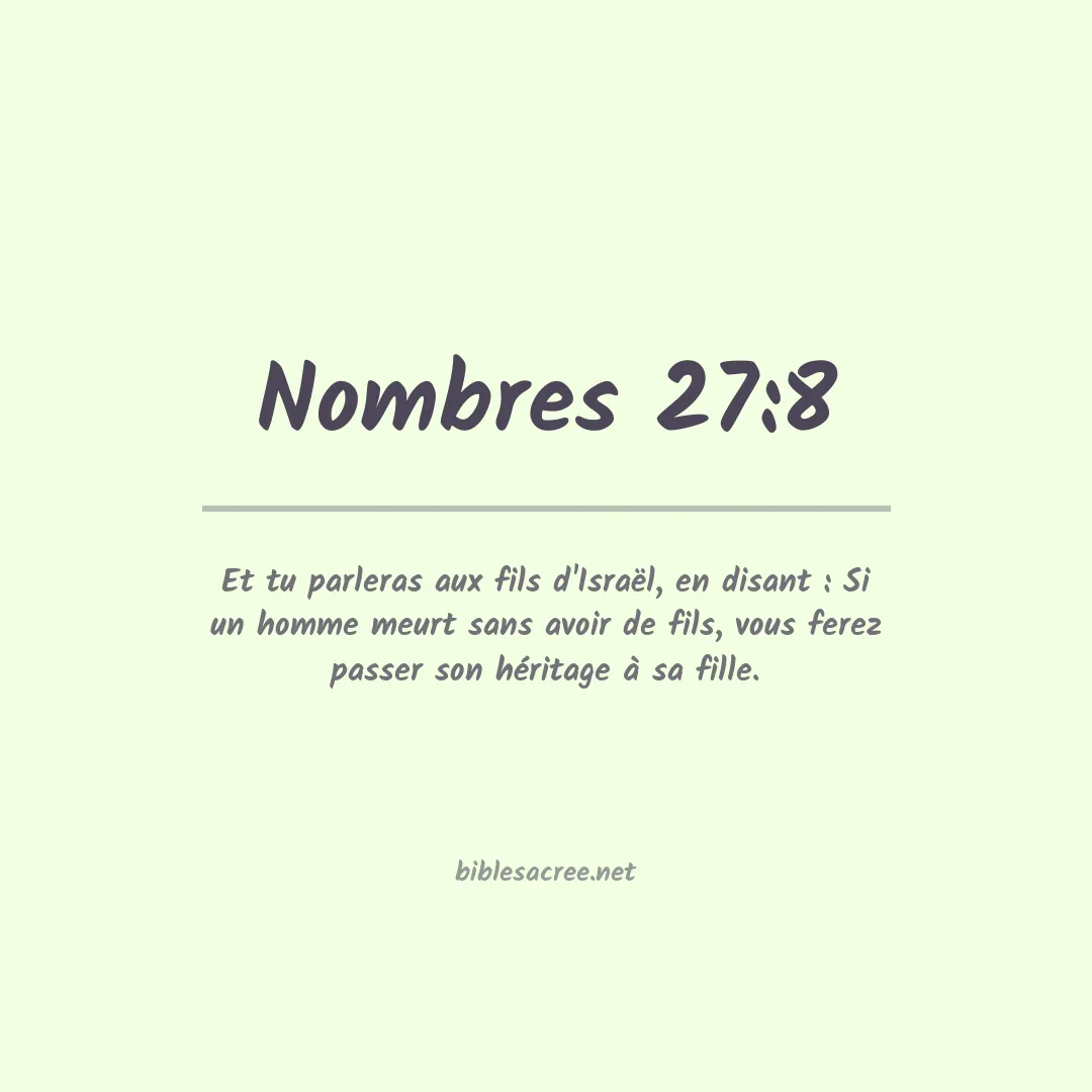 Nombres - 27:8