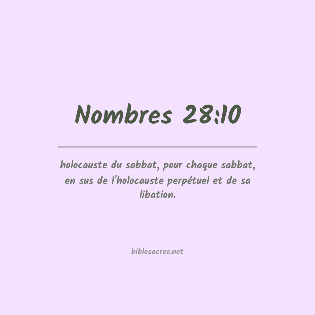 Nombres - 28:10