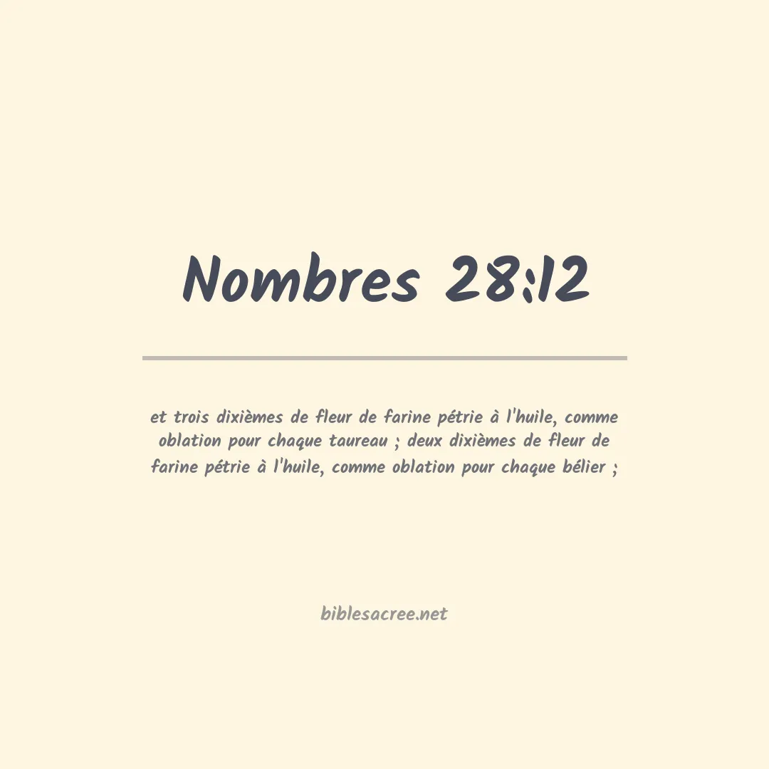Nombres - 28:12
