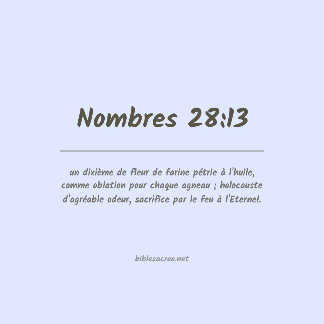 Nombres - 28:13