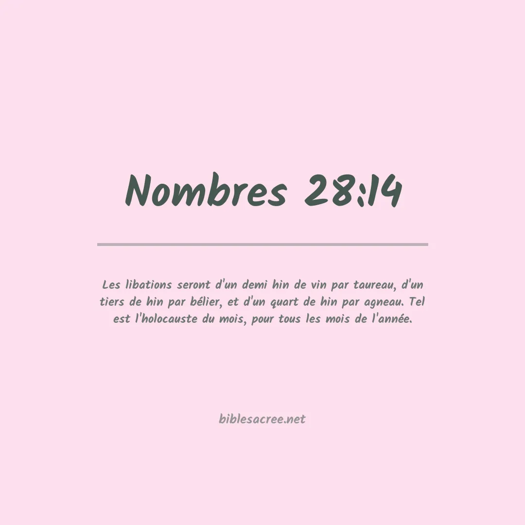 Nombres - 28:14