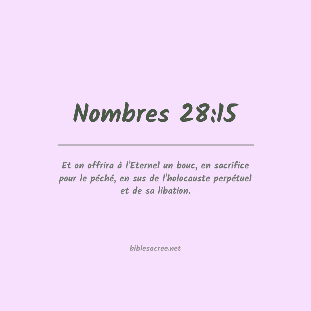 Nombres - 28:15