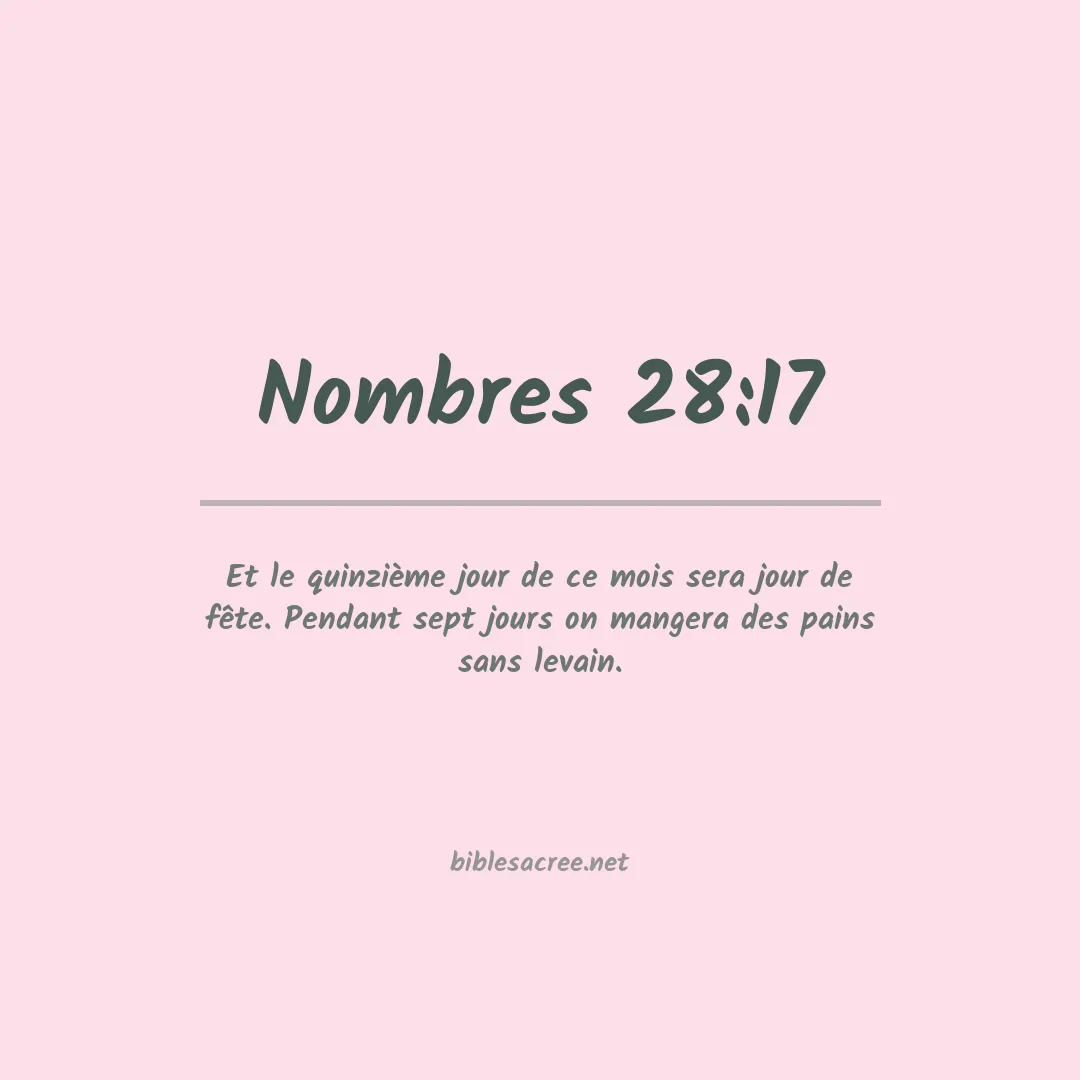 Nombres - 28:17