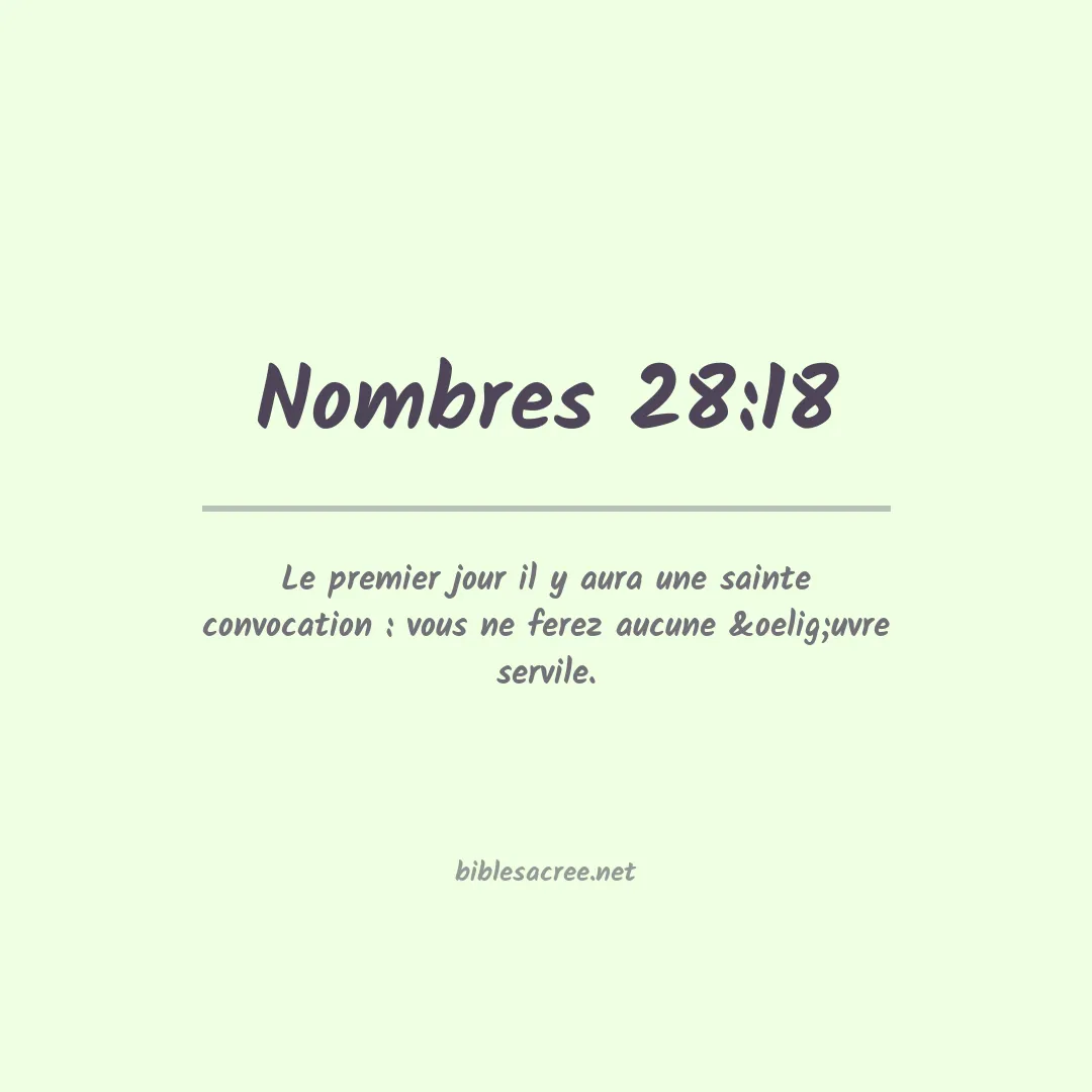 Nombres - 28:18