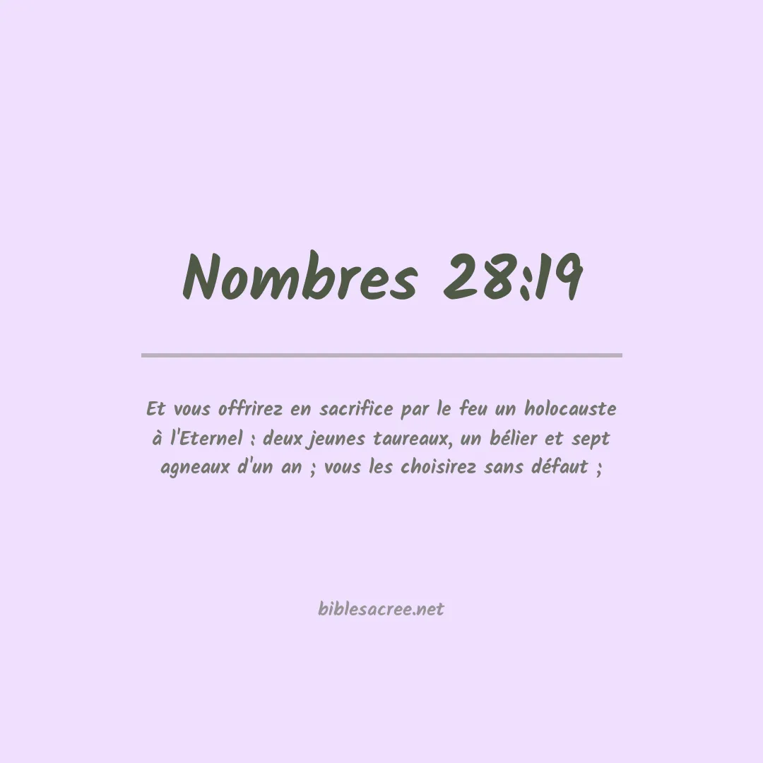 Nombres - 28:19