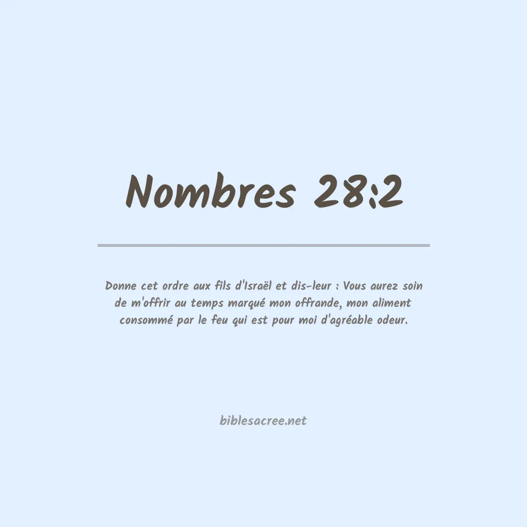 Nombres - 28:2