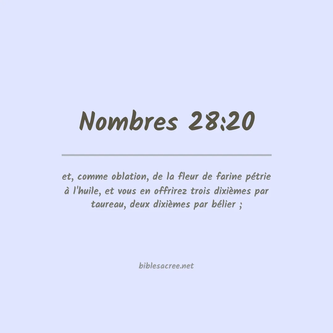 Nombres - 28:20