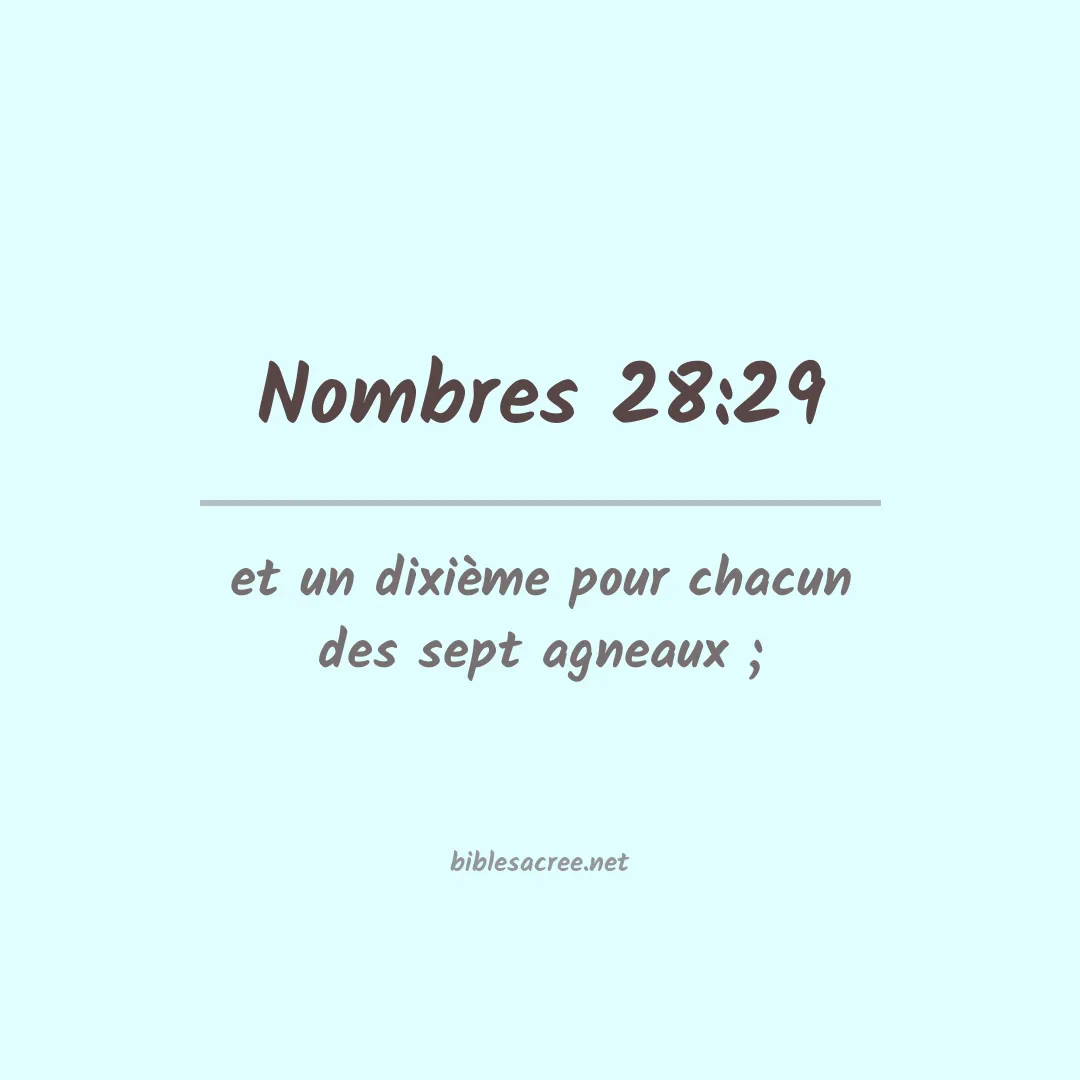 Nombres - 28:29