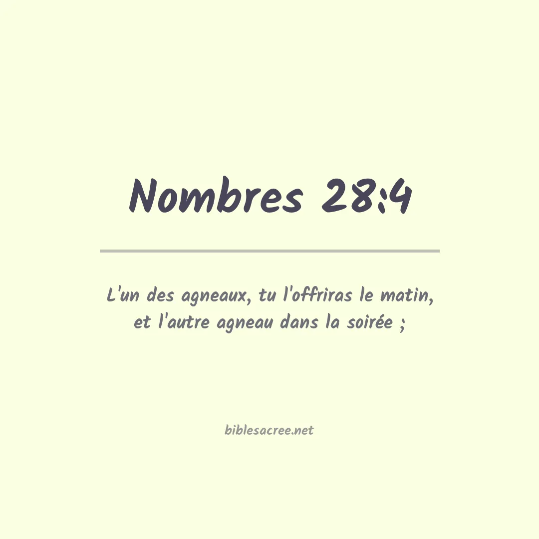 Nombres - 28:4