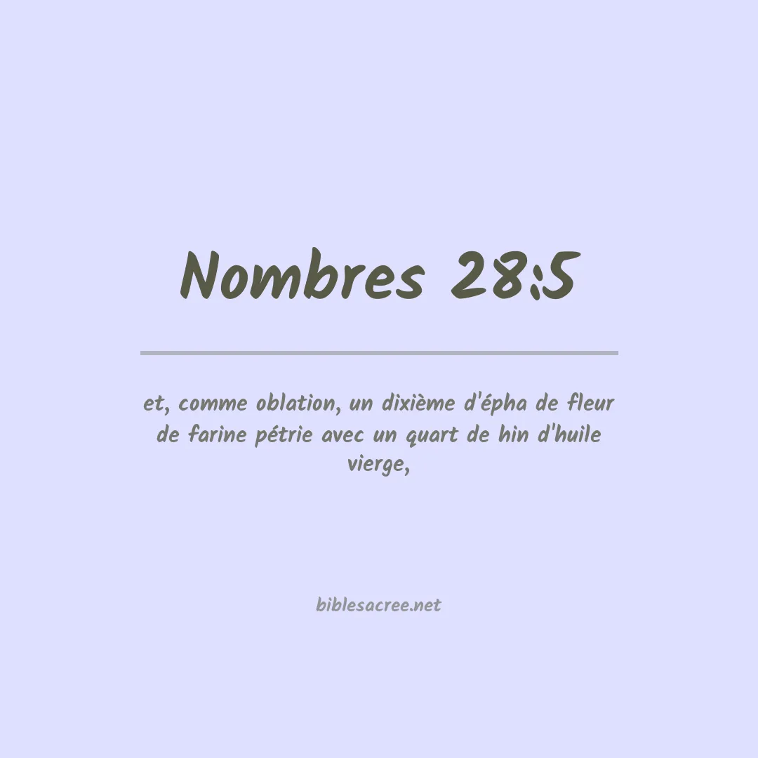 Nombres - 28:5
