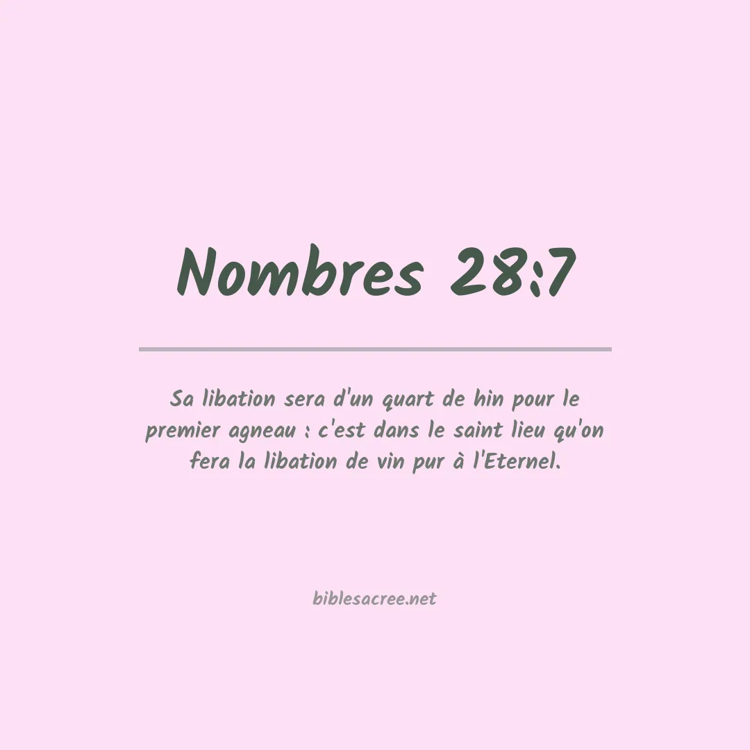 Nombres - 28:7