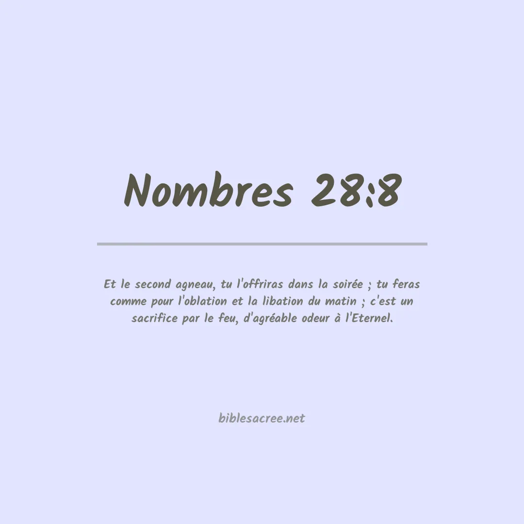 Nombres - 28:8