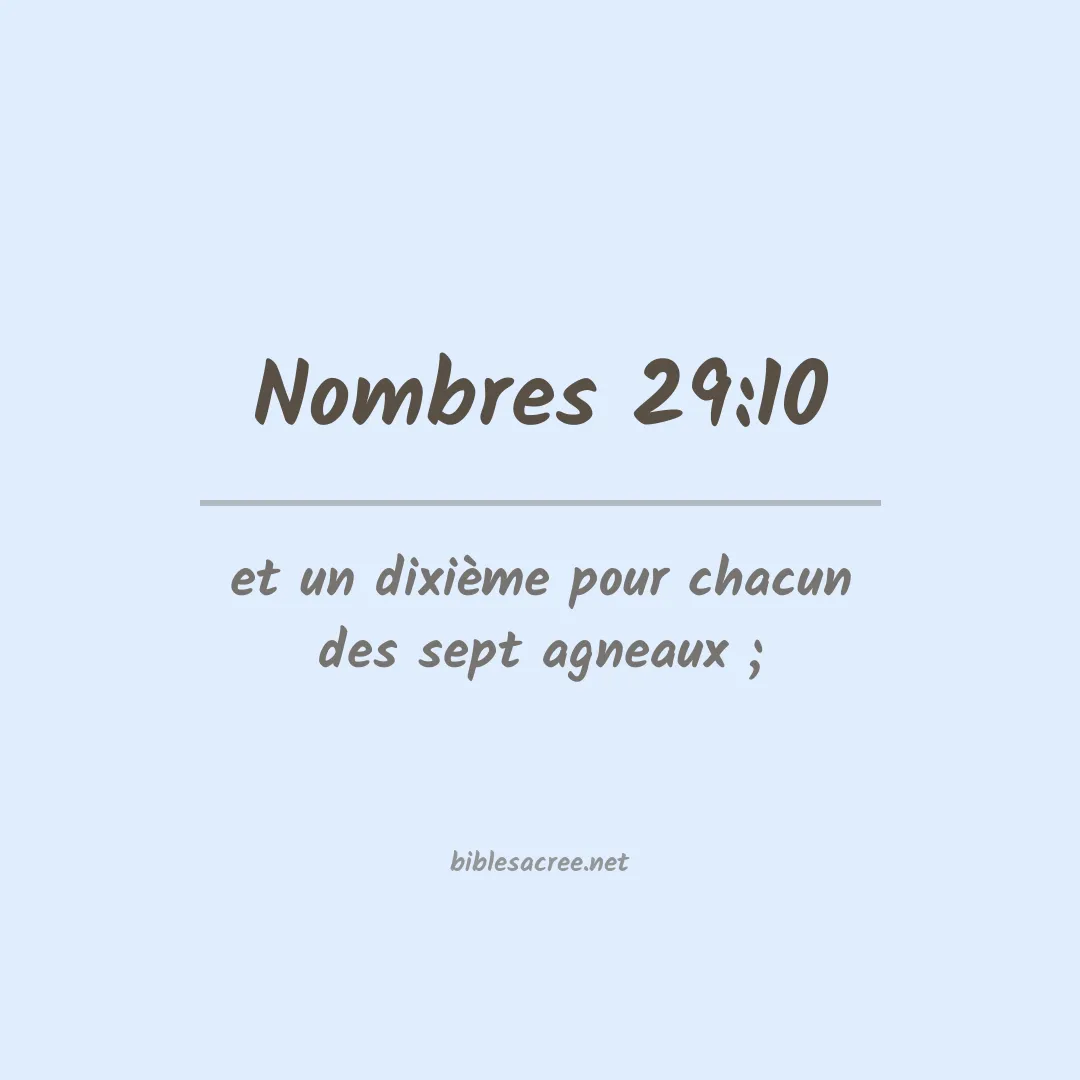 Nombres - 29:10