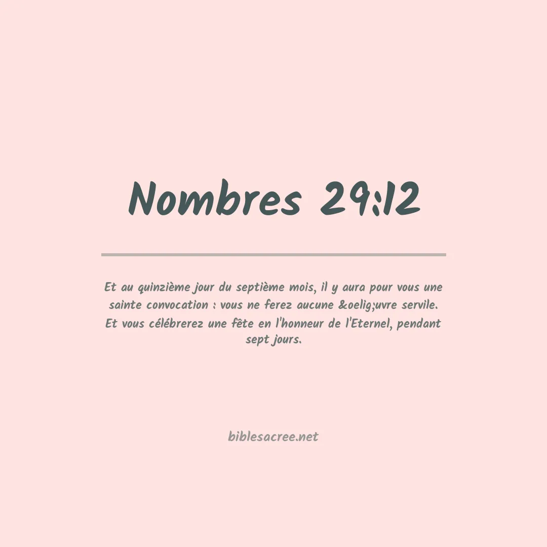 Nombres - 29:12