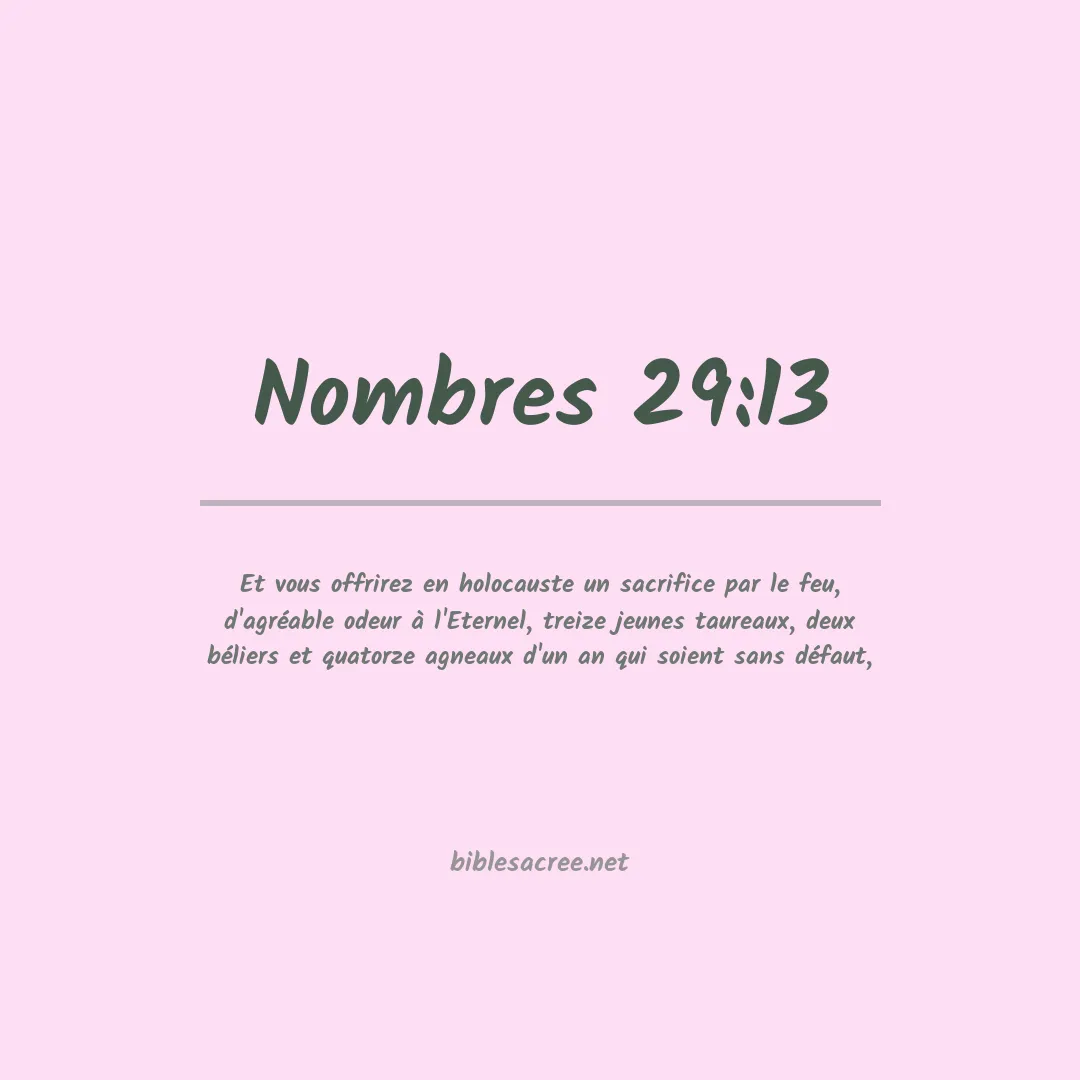 Nombres - 29:13