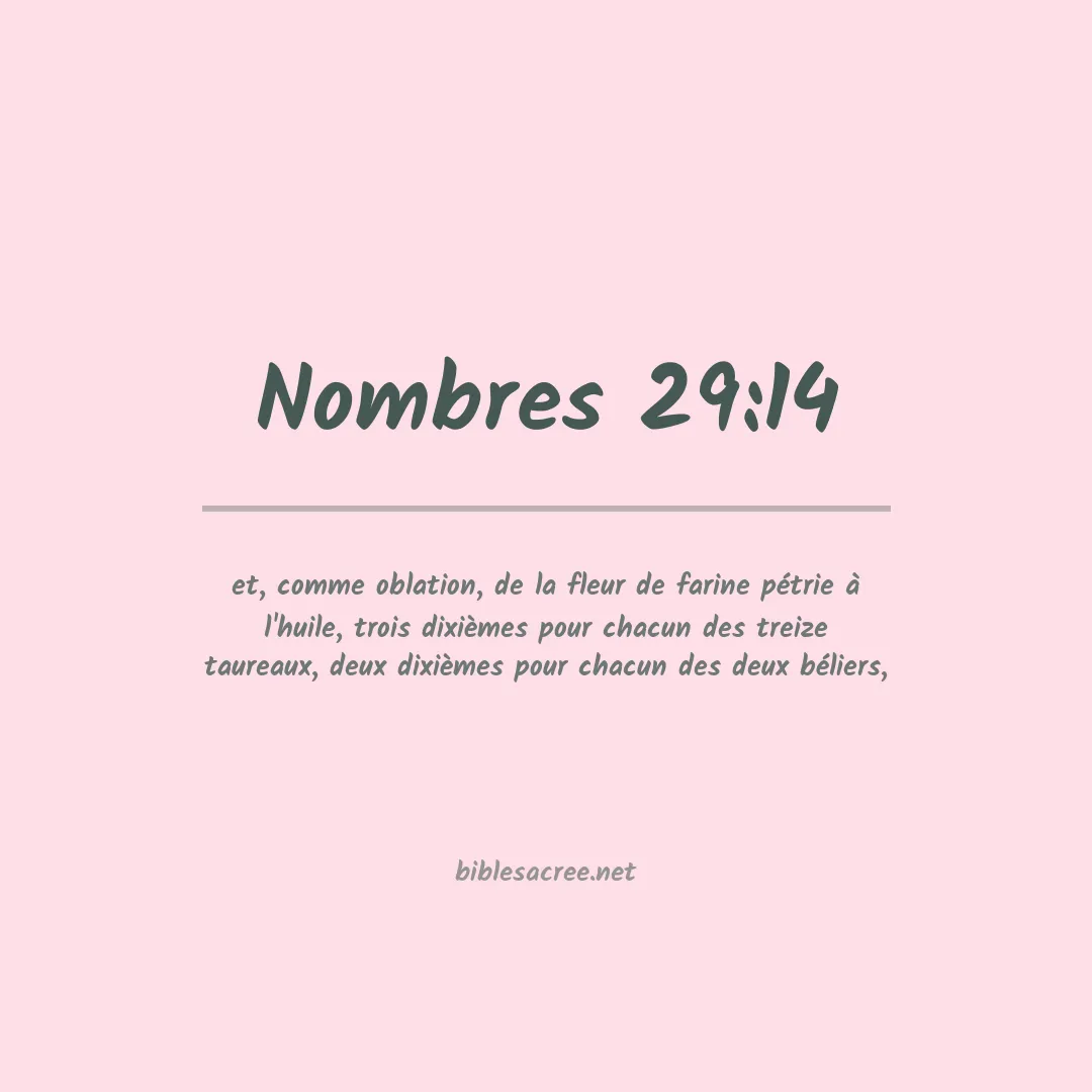 Nombres - 29:14
